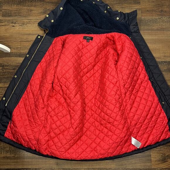 J. Crew Perfect Winter Parka in Navy. - Picture 8 of 11